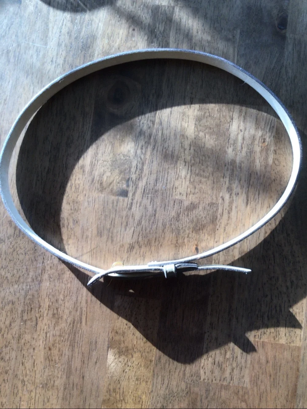 Bundle 2/$14 womens  Slim Brown faux Leather Belt Sz M/L 35 inches